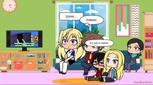 Nace and friends react to Mario reacts to Nintendo Memes 7 ft. Luigi (Gacha Club)