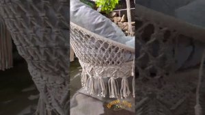 Подвесное кресло в технике макраме