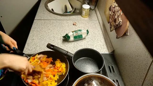 Стеклянная лапша с курицей терияки - рецепт