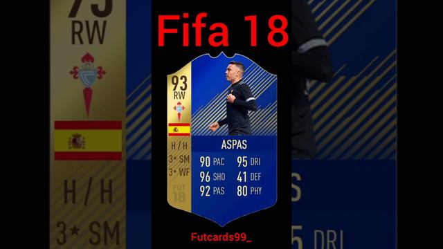 Iago Aspas all fifacards from fifa13 to fifa22😍 Which the best card? #fifahistory #fifa#fifacards