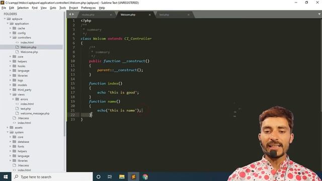 php project - make view file CodeIgniter php - CodeIgniter project -  urdu & hindi | part 7