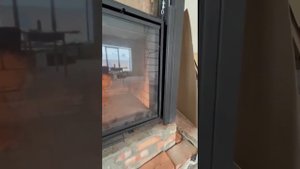Каминная дверца «Гильотина» 1130х575 мм стеклокерамика “Robax” — на заказ