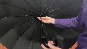 Popular Зонт мужской Popular, полный автомат, ручка кожаный крюк, купол 105см, 16 спиц.