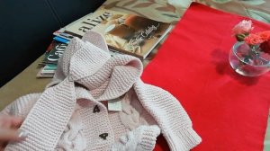 Вязание. Комбинезон Розовый зайка.