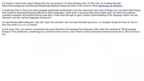 Software Engineering: Beautiful Erlang Code