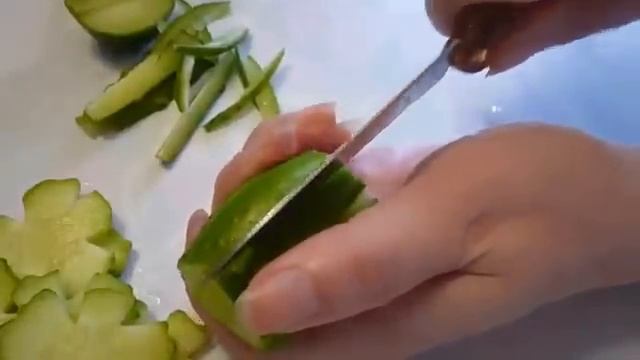 Лёгкий карвинг из овощей Красивое оформление. смотреть онлайн