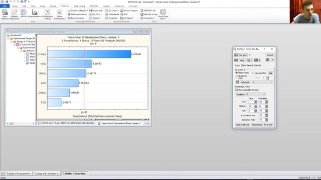 DOE in Statistica. Промышленный эксперимент в Statistica