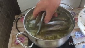 Вкусная Уха из корюшки и зубатки от Мужа.