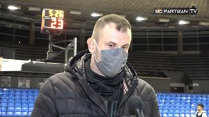 BC Partizan TV: Novica Veličković pred derbi u Hali sportova