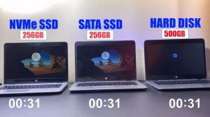 NVME SSD VS SATA SSD VS HDD.