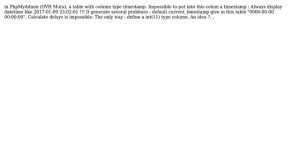 Databases: Phpmyadmin feed a timestamp column with "0000-00-00 00:00:00"?