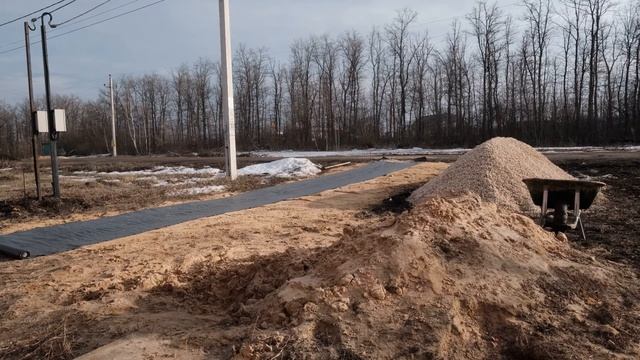 Геотекстиль. Устройство подъездной дороги.