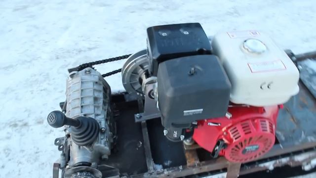 Самодельный мотобуксировщик. Испытания (вариант3)