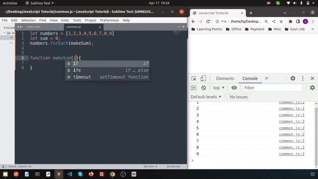 foreach loop  - 20 - JavaScript Tutorial for Beginners | JavaScript Tutorial | Learning Points