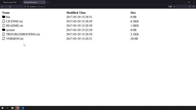 Directory listing in Flask смотреть онлайн