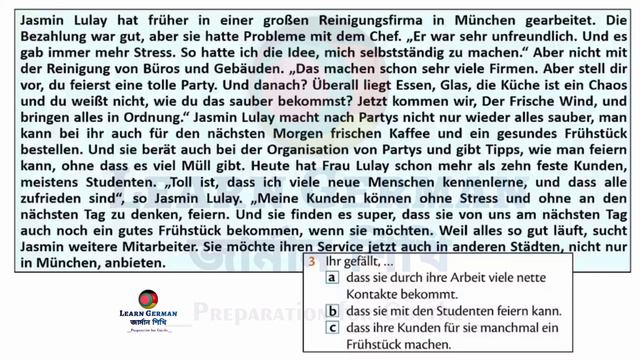 Vid - 172 Goethe Zertifikat A2 Model Test Hören und Lesen Modelltest mit Lösung am Ende