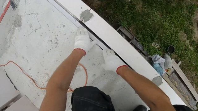 Кладка нулевого ряда. Заделка торцов плит. смотреть онлайн