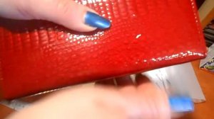 Распаковка и обзор женского лакового красного кошелька с #aliexpress . Фирмы Dicihaya