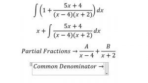 Calculus Help: Integral ∫ (x^2+3x-4)/(x^2-2x-8) dx - Partial Fractions