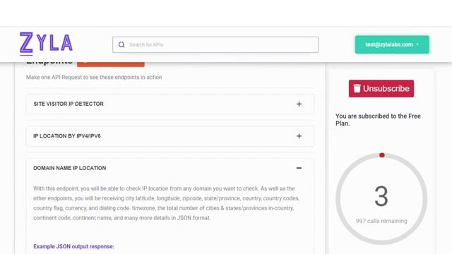 Know IP or Domain Location API