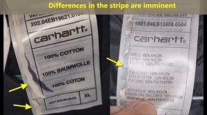 Real vs fake Carhartt. How to spot fake Carhartt shirts / jackets / garments