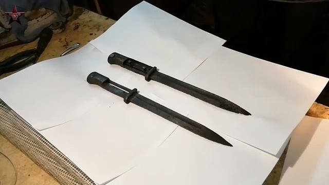 Очистка штык ножей электролизом. смотреть онлайн