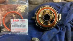 Замена прокладки охладителя масла Suzuki Jimny 0,7л jb23w