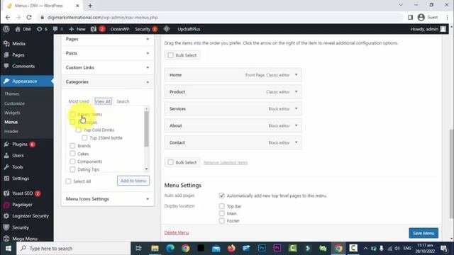 how to create menu in wordpress | how to add menu in wordpress #wordpresstutorial