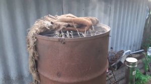 Холодное копчение леща дымогенератором.