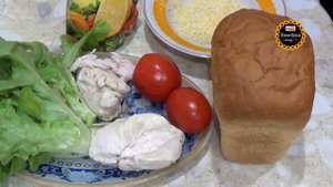 Салат с курицей и сухариками похожий на Цезарь / Рецепт вкусного салата.