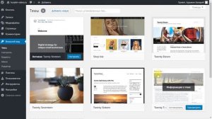 Установка темы WordPress