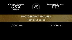 Canon PowerShot G5 X Mark II vs. Panasonic Lumix FT7: A Comparison of Specifications