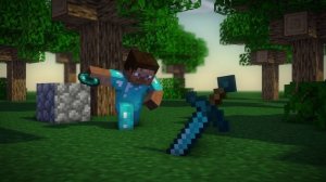 Steve VS Herobrine (Minecraft fight animation)