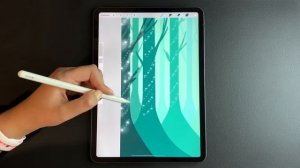 Рисую на Айпаде в Прокриэйт ? | Как нарисовать лес | Рисование на iPad | digital art