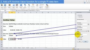 OSIsoft: Get historical PI Data with the PI Archive Value function (PI DL 2013 Excel Add-in)