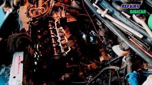 Мотор V6  Скинуть левую ГБЦ с автомобиля.