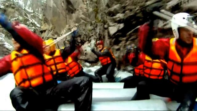 рафтинг в Адыгее -каньон Гранитный(Белая Адыгея-зима) смотреть онлайн