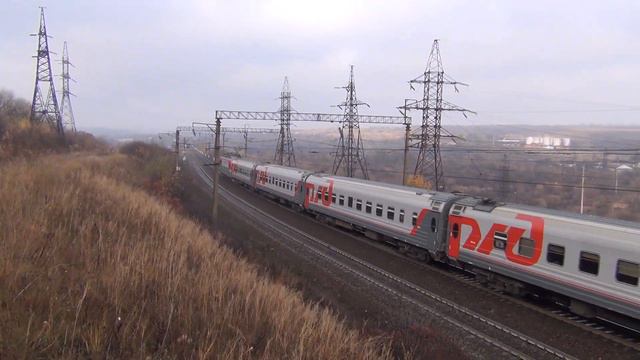 Электровоз ЭП1М-698 с поездом №33 Владикавказ — Москва смотреть онлайн