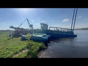 Спуск на воду земснаряда Ахтарец 1400/40 (1600/25)