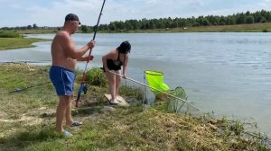 Ловля сома на креветку! Общий водоем
