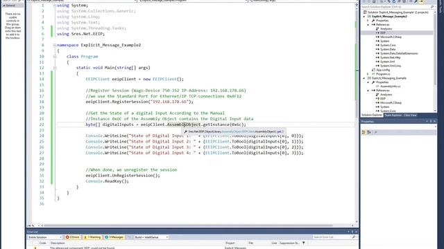 EEIP Library - Explicit Messaging: Read Digital Inputs from Ethernet/IP Device смотреть онлайн
