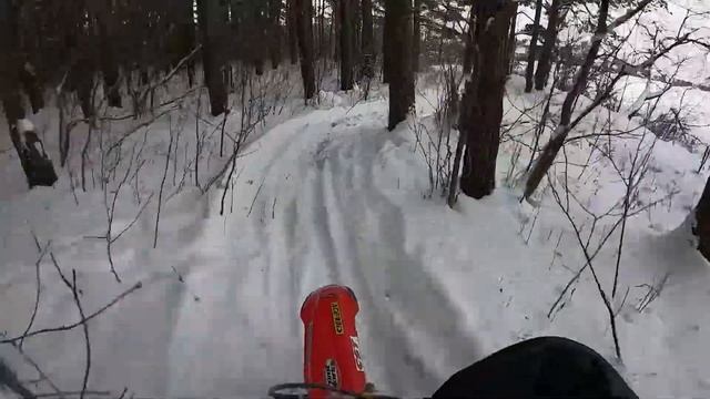 Трасса эндуро зимняя - КТМ клуб Осеченки смотреть онлайн