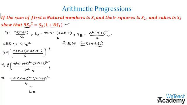 013-Arithmetic Progressions Example - 9 ⧸ Progressions ⧸ Maths Arithmetic