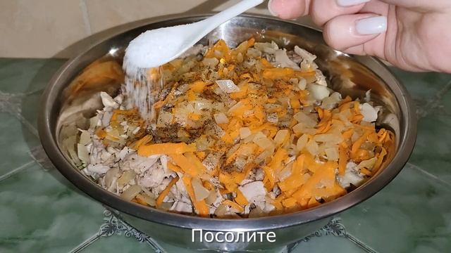Запеканка из кабачков и курицы / Бюджетный вариант диетического обеда / Низкокалорийный рецепт/
