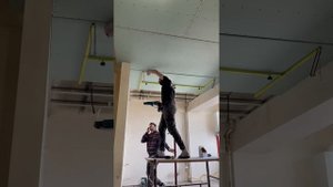 Монтаж потолков из гкл