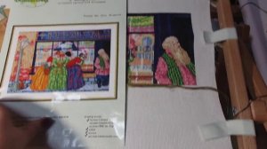 Вышивка крестом У ВИТРИНЫ. По картине Б. Кустодиев. Производитель Вышивалочка. Часть 1