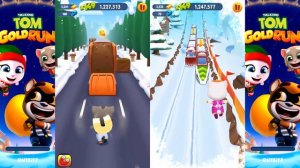 ТОМ VS АНДЖЕЛА ЗИМНЕЕ Новогоднее обновление и новые миры в игре БЕГ ЗА ЗОЛОТОМ