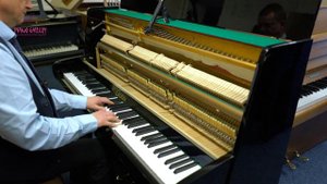 Calisia Upright Piano in Glossy Black