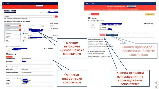 Рекомендации работодателям по поиску работников на портале  Работа в России.