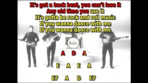 Rock and Roll Music Beatles mizo lead vocal no piano  lyrics chords